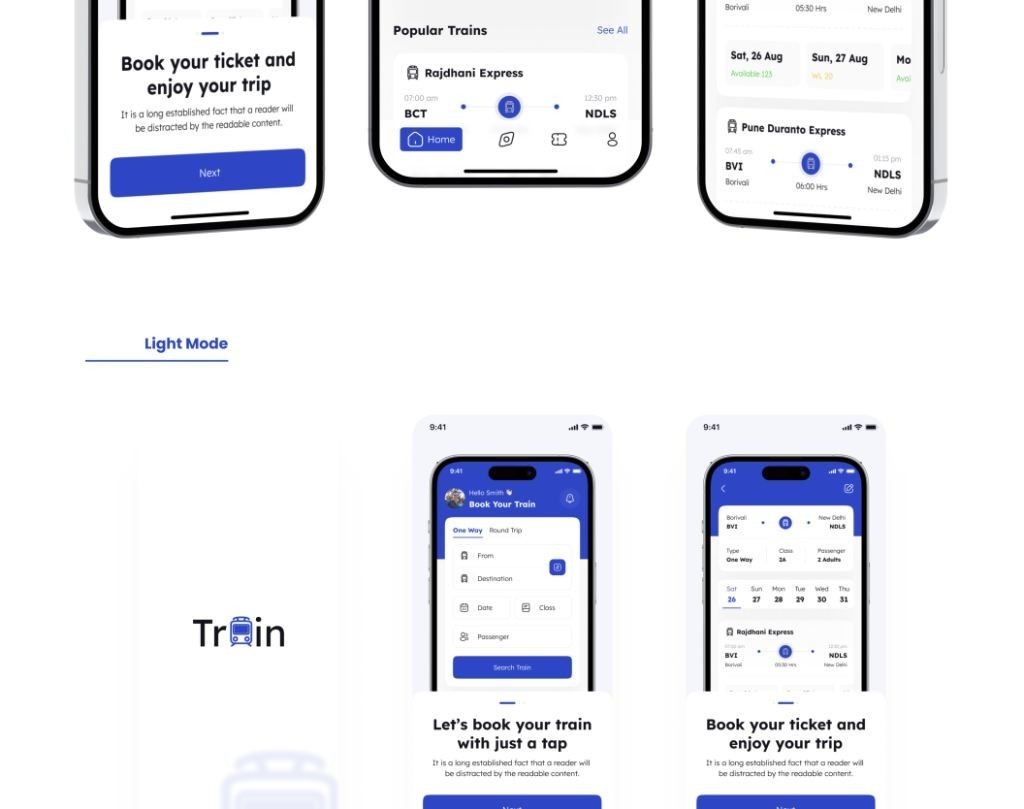 火车票预订应用UI套件